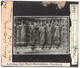 Reims, Kathedrale, Westfassade, linkes Portal, linkes Gewände