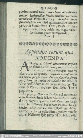 Appendix eorum quae Addenda