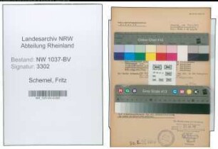 Entnazifizierung Fritz Schemel , geb. 27.07.1889 (Reg.Inspektor)
