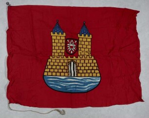 Fahne mit Wappen Fehmarns