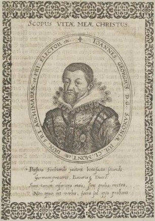 Bildnis des Ioannes Georgius I., Kurfürst zu Sachsen