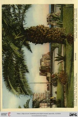 Napoli – Castel dell’Ovo e Via Caracciolo. Château de l’Ovo et Rue Caracciolo. – Dell’Ovo Castle and Caracciolo road. – Schloss dell’Ovo und Caracciolo.