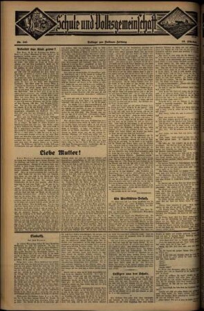 Dritte Ausgabe vom Sonntag, den 19. Oktober 1930.