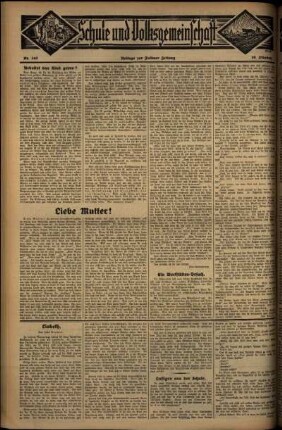 Dritte Ausgabe vom Sonntag, den 19. Oktober 1930.