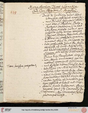 Monasterium Dives Wormatiae Ord. Can. Regular. S. Augustini