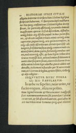 Sequuntur Nunc Verba LL. XII. Tabularum.