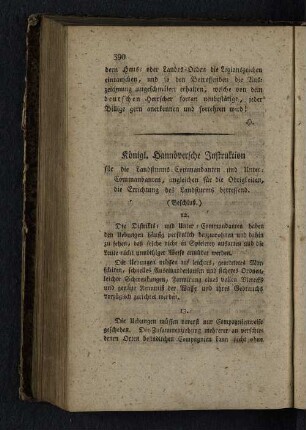 Königl. Hannöversche Instruktion für die Landsturms-Commandanten und Unter-Commandanten, imgleichen für die Obrigkeiten, die Errichtung des Landsturms betreffend.
