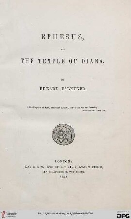 Ephesus and the temple of Diana