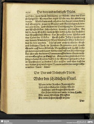 Der Vier und Neuntzigste Psalm. Wider den schädlichen Stuel