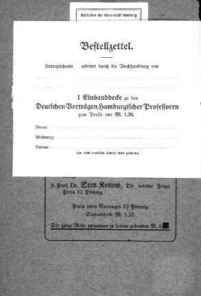 Bestellzettel.