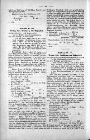 In nicht öffendlicher Sitzung (349,35), 24. November 1909