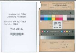 Entnazifizierung Wilhelm Wulf , geb. 27.12.1892 (Richter)