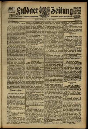 Ausgabe vom Montag, den 19. August 1912.