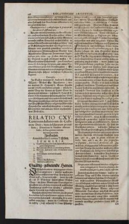 Relatio CXV.