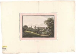 Ansicht von Maxen, Handzeichnung, um 1800 : [Maxen] / [gez. v. Anton Balzer]. - [S.l.] , [um 1800]. - 1 Kunstbl. : kolor. Handzeichnung ; 34 x 23 cm