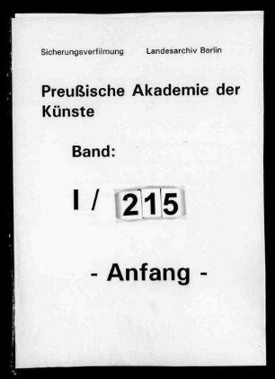Meisterateliers und Meisterschulen - allgemeine Angelegenheiten