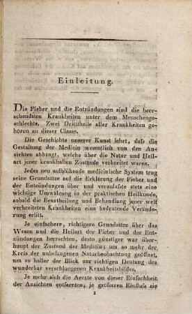 Ueber das Heilverfahren in fieberhaften und entzündlichen Krankheiten