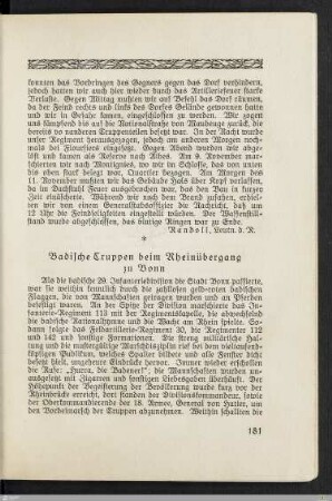Badische Truppen beim Rheinübergang zu Bonn