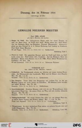 Gemälde neuerer Meister (Nr. 1-155)