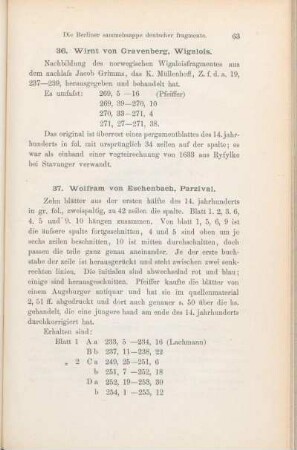 37. Wolfram von Eschenbach, Parzival.
