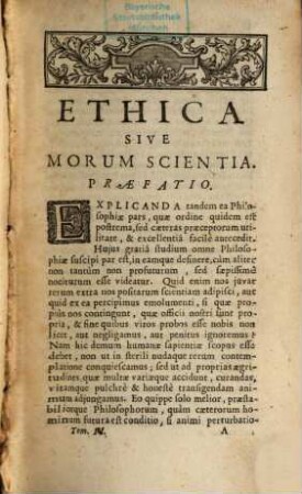 Institutio Philosophica Ad Faciliorem Veterum Ac Recentiorum Philosophorum Lectionem Comparata, 4. Continens Ethicam seu Moralem disciplinam