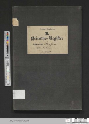 Heiratsregister Booßen 1881