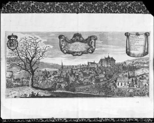 Baden-Baden Stadtansicht von Südosten (1697) Kupferstich