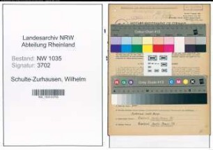 Entnazifizierung Wilhelm Schulte-Zurhausen , geb. 12.02.1908 (Kaufmaennischer Angestellter)