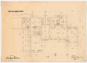 Wohnhaus Dr. Werner, Stuttgart: Grundriss EG 1:100