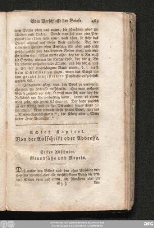 Achtes Kapitel. Von der Aufschrift oder Addresse.