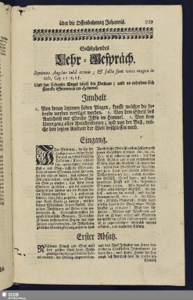 Sechszehendes Lehr-Gespräch