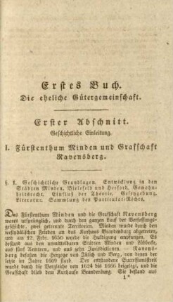 Erstes Buch. Die eheliche Gütergemeinschaft