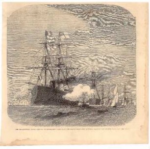 The International Naval Festival at Portsmouth: Arrival of the French Fleet, The "Solferino" saluting the English Flag