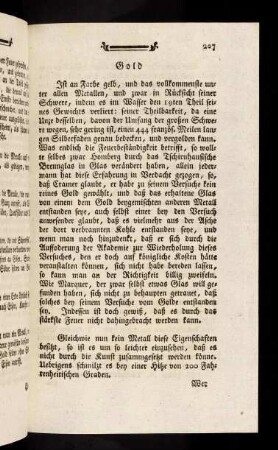 207-218, Gold; Golderze; Auflösung des Goldes;