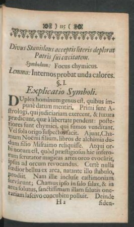 Divus Stanislaus acceptis literis deplorat Patris sui coecitatem