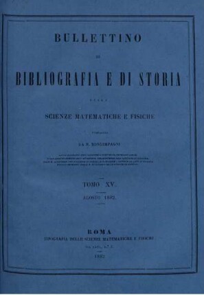 Tomo XV. Agosto 1882.