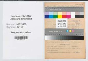 Entnazifizierung Albert Roedesheim, geb. 10.03.1920 (Kaufm.Angest.)