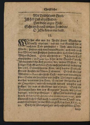II. [Wie er wünschet]