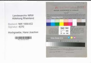 Entnazifizierung Hans Joachim Hochgraebe, geb. 15.09.1906 (Kriminalbeamter)
