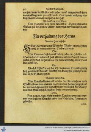 Für verhaltung des Harns.