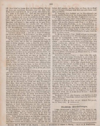 192 Kirchliche Mittheilungen