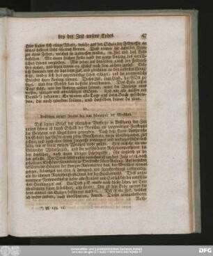 10. Auflösung einiger Zweifel bey dem Lebensziele der Menschen.