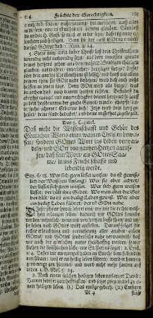 Das 5. Capitel. Daß nicht die Wissenschafft und Gehör des göttlichen Worts einen wahren Christen beweisen, [...].