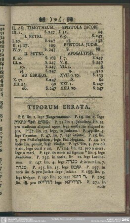 Typorum Errata