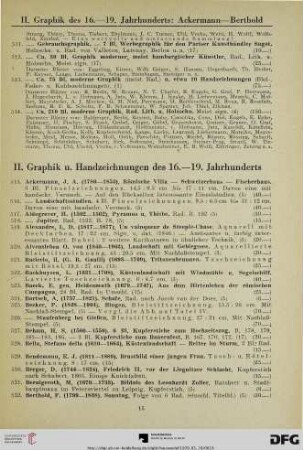 - 32 II. Graphik und Handzeichungen des 16. - 19. Jahrhunderts (Nr. 515-1047)