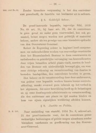 § 9. Justitie en politie