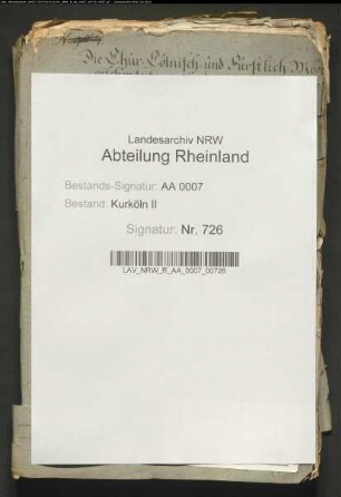 Gemeinsam von Kurköln und Moers durchgeführte Rheinbefahrungen; Verhandlungen wegen der sog. Draepinsel