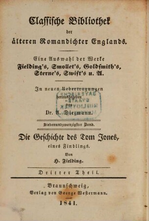 Die Geschichte des Tom Jones, eines Findlings, 3