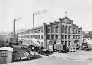 Chemnitz, Hartmannstraße 28. Sächsische Maschinenfabrik vormals Richard Hartmann AG. Produktionshalle für den Webstuhlbau. Hofansicht