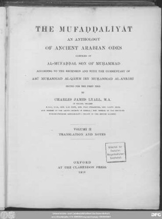 Volume 2: Translation and notes